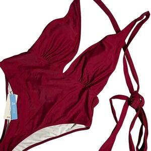 Cupshe Burgundy 1 piece xxl NWT